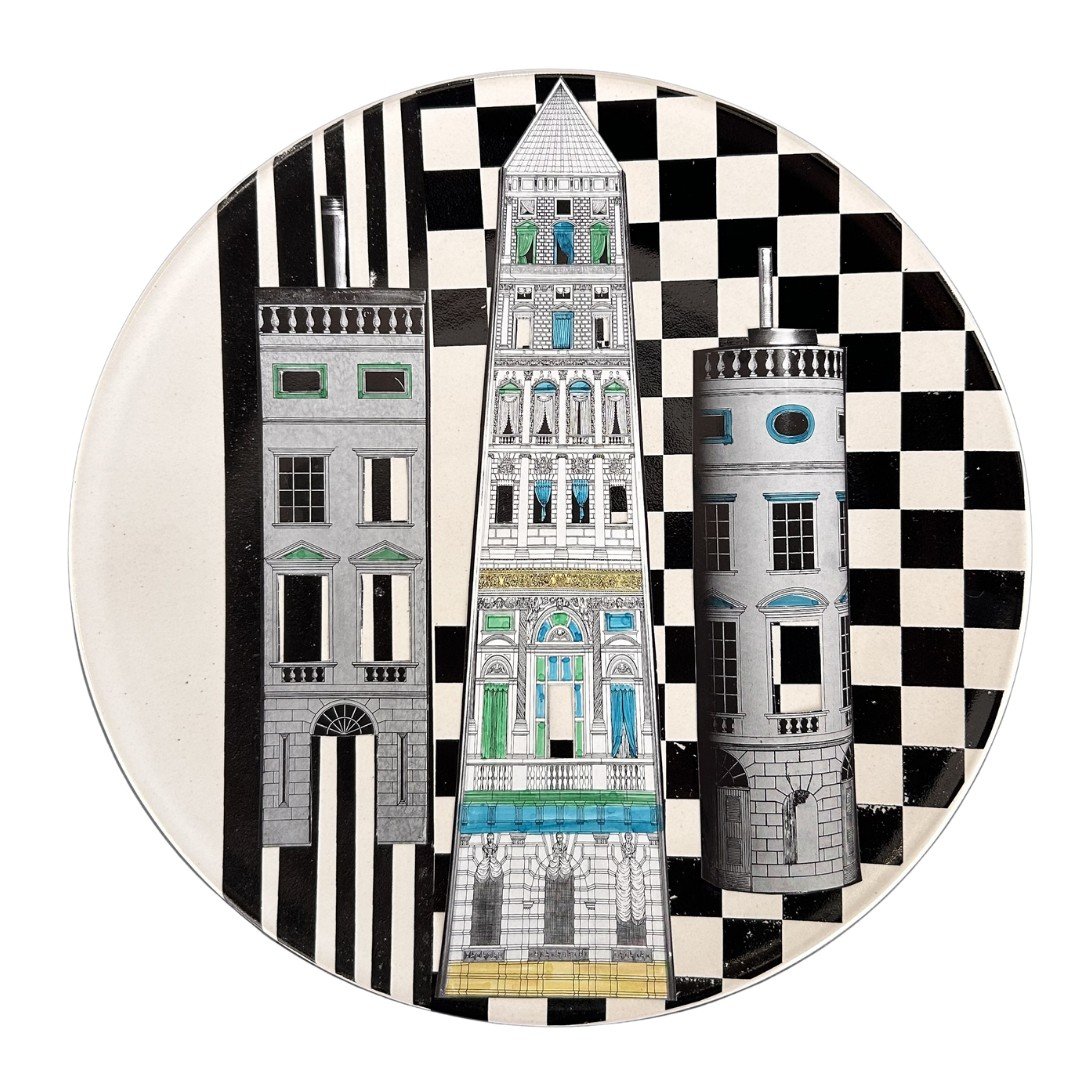Prato Arte de Porcelena Pintado a mão - artista Lucia Eid